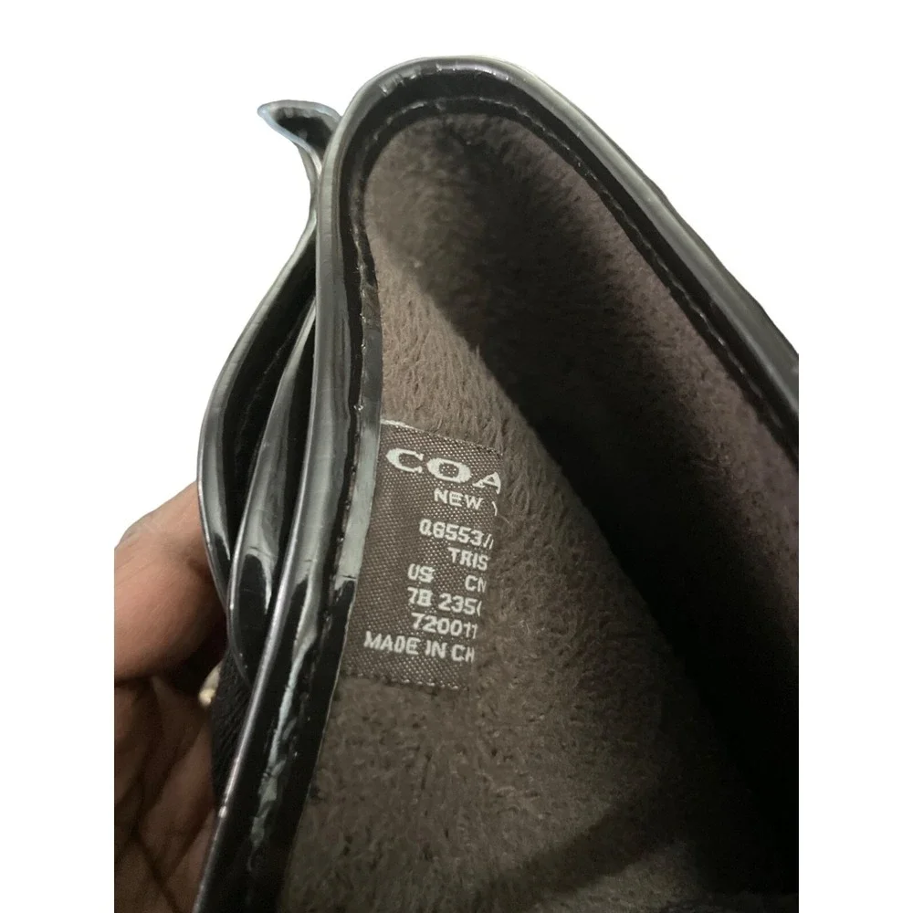 Coach Signature C Logo Rubber Rain Boots Olive Green Lace Up Side Women7